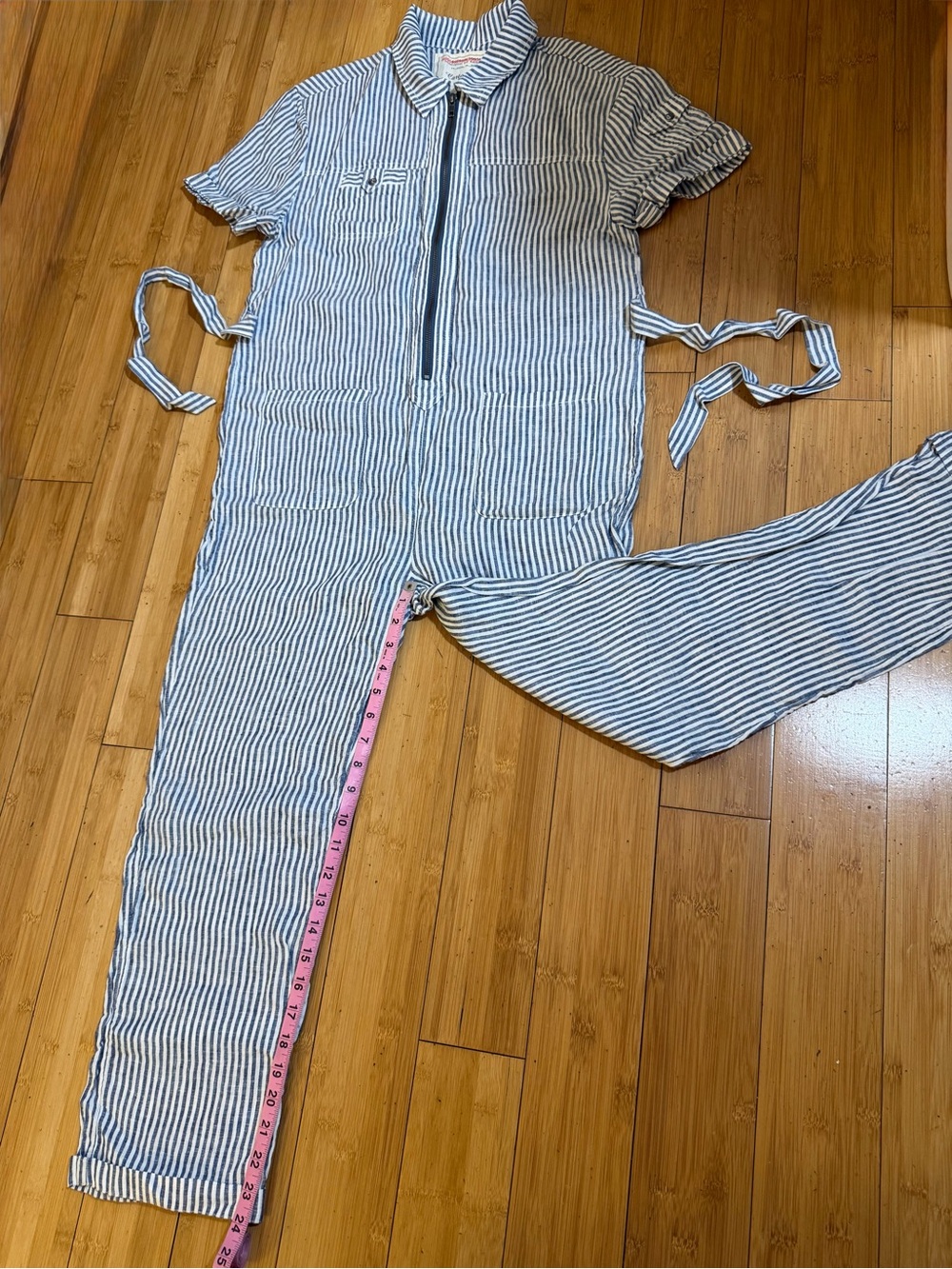 NWOT Anthropologie Cartonnier Linen Railroad Jumpsuit Size S - Picture 12 of 15